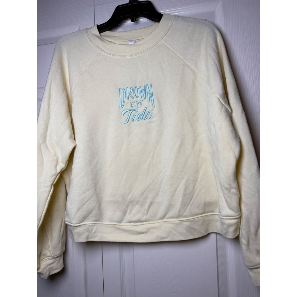 Bella + Canvas Alabama Crimson Tide Drown Em Tide Cropped Sweatshirt Yellow L